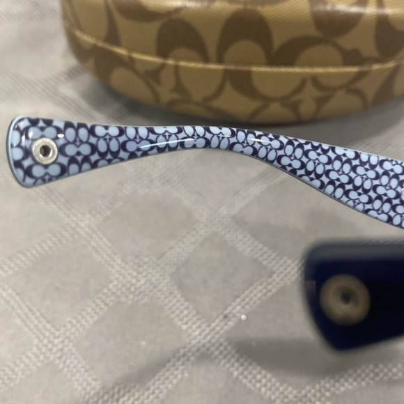 Coach women’s sunglasses like new navy blue with silver accents also have brown - Picture 4 of 4